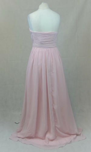 Vestido de dama de honor rosa en polvo para ella y para él 12 Reino Unido Precio de venta sugerido por el fabricante £149.99 CR013 CC 09 - Imagen 3 de 8
