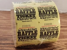 Amscan, Inc. Yellow Raffle Tickets: Roll of 1000