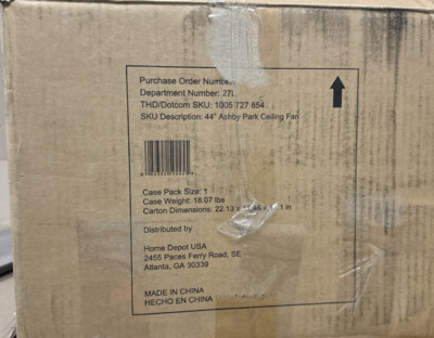 HDC Ashby Park 44 in. Matte Black Ceiling Fan Replacement Parts 1005 727 854
