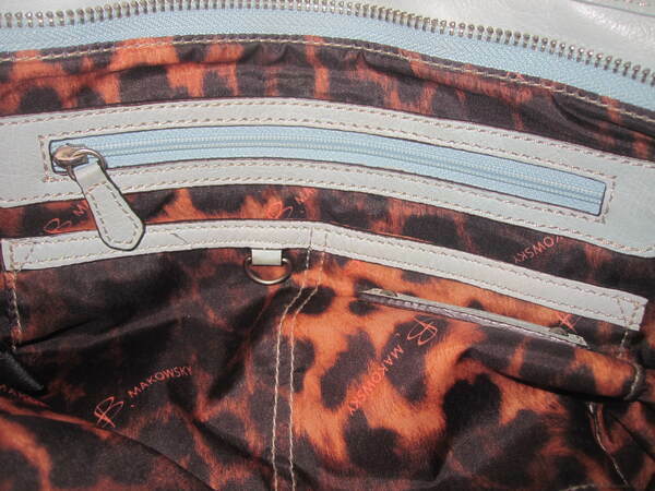 B Markowsky Turquoise Large Leather Shoulder Bag.… - image 8