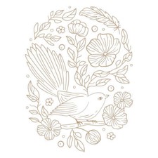 Spellbinders Glimmer Hot Foil Plate - Stylish Oval Floral Bird, GLP-375
