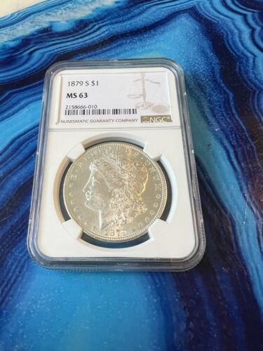 1879 S MORGAN Silver Dollar NGC MS 63 | UNC BU MS63 SPARKLING SEMI-PL OBV & REV - Bild 4 von 10