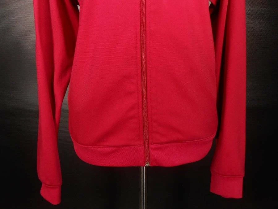 Hermosa Chaqueta de Calentamiento Cortavientos Para Mujer Grande Reebok Roja Manga Larga Cremallera Foto 3 de 4