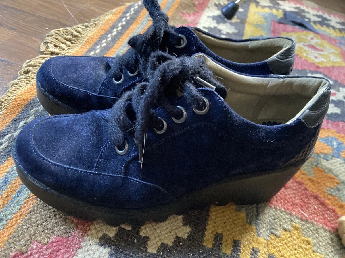 fly london blue suede oxfords