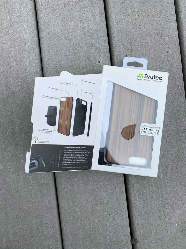 Funda de madera para teléfono celular Evutec iPhone 8 Plus / 7 Plus / 6 Plus / 6s Plus serie AER Foto 3 de 3