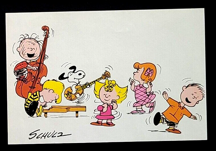 CHARLES SCHULZ + Signed Christmas 1968 Peanuts SNOOPY Cartoon + New  Frame $ - Image 2 of 3