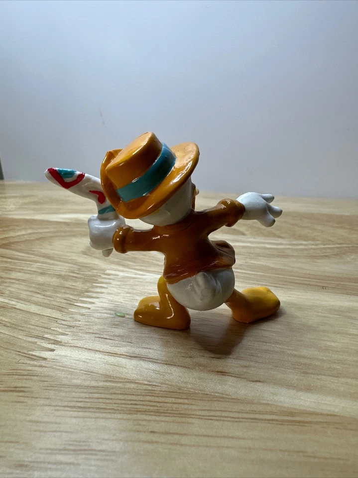 Boneco de PVC vintage DuckTales Louie Duck 1986 Disney Applause Boomerang topo de bolo - Imagem 2 de 2