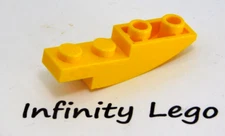 12 LEGO Yellow Slope Curved Brick 1 x 4 Inverted (13547) - 12 Pieces