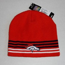 DENVER BRONCOS WINTER BEANIE HAT ACRYLIC ORANGE YOUTH 8-20 NWT