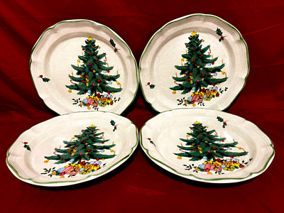 Mikasa Festive Season Set Of 4 Christmas Holiday Dinner Plates 10