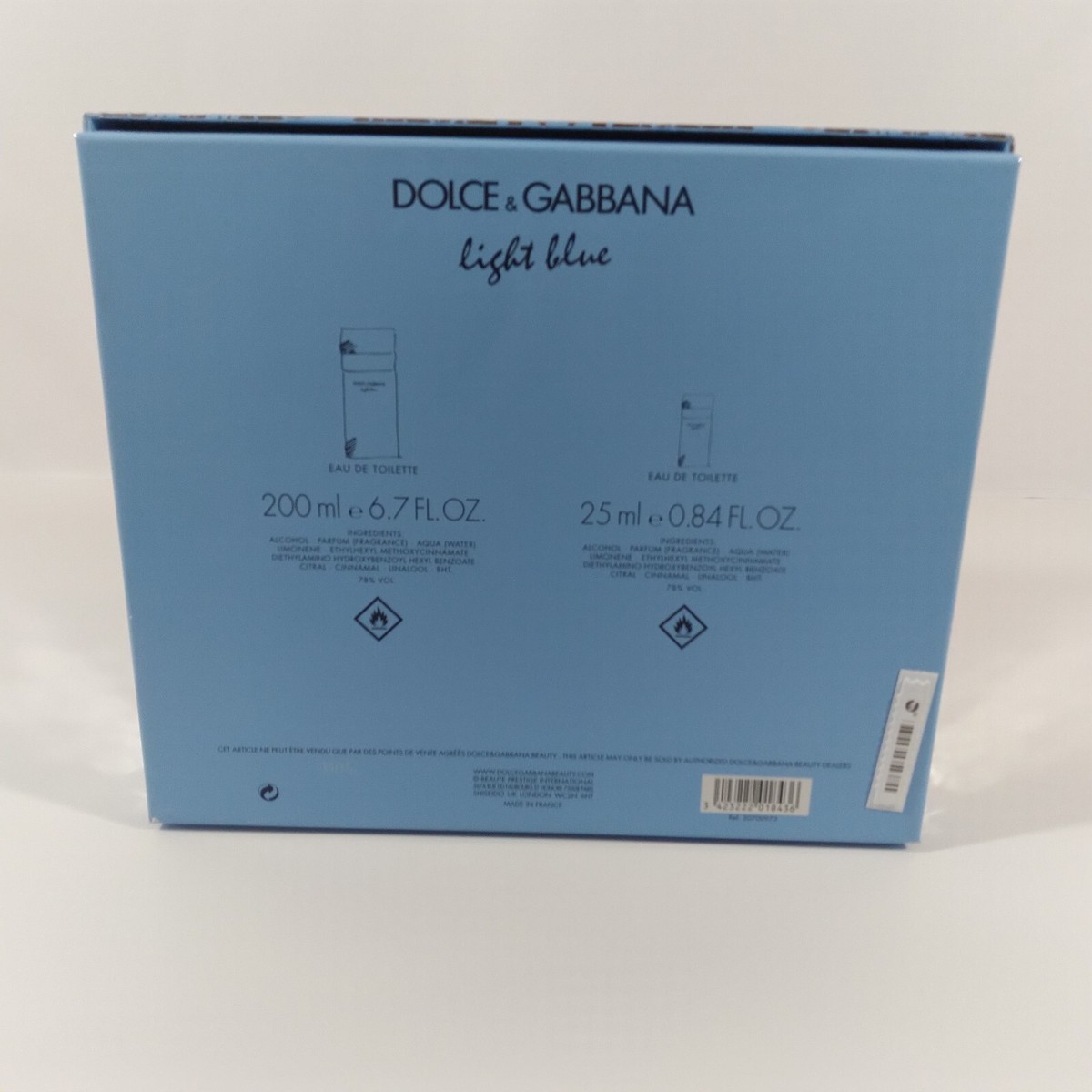DOLCE & GABBANA Light Blue 200ml & 25ml Eau de Toilette Women