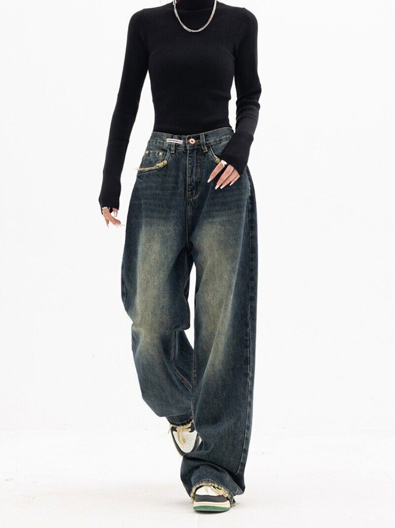 パンツ Eaphi WAVE DESIGN HIGH WAIST DENIM WAVE DESIGN HIGH WAIST DENIM