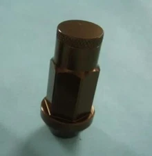 1 Tuner Lug Nut 12x1.5 Brown Wheel Nuts 3/4" Hex Closed End