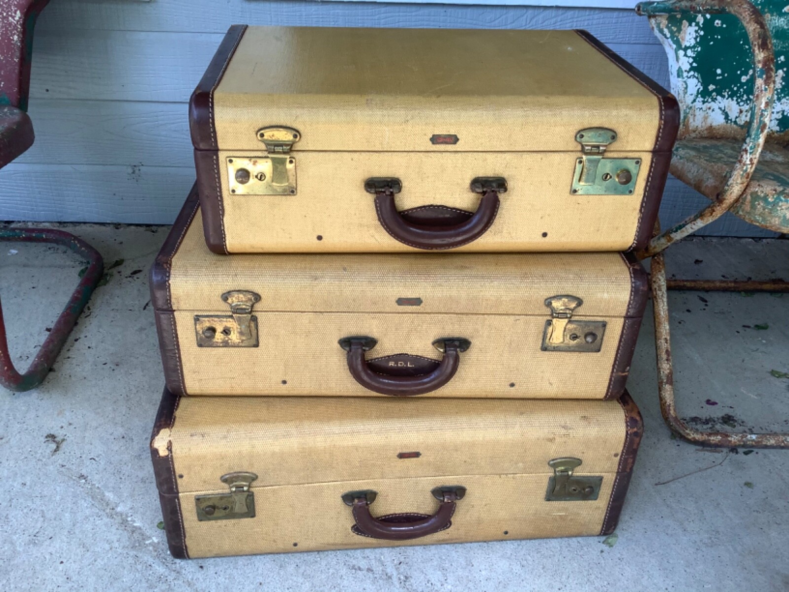 hartmann luggage leather vintage