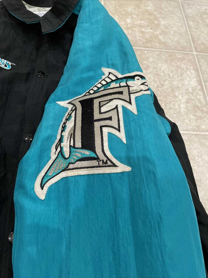 Awesome Vintage Starter Diamond Collection Jacket Team Issued XL MLB Marlins FL - Image 4 of 4