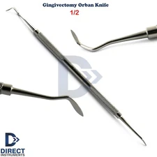 Dental Orban 1/2 Periodontal Gingivectomy Knife For Incisions Double Ended