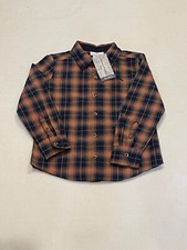NWT Tommy Bahama Kids Boys Long Sleeve Button Down Plaid Shirt Size S 5/6 