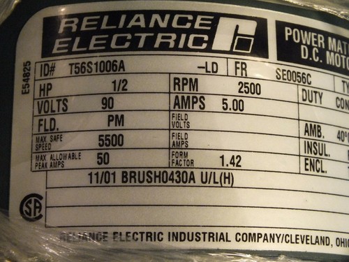 Reliance Electric T56S1006A - LD Typ TPR GLEICHSTROMMOTOR - Bild 11 von 12