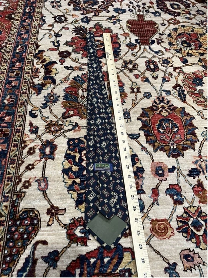 Corbata preppy cuadrada floral Ralph Lauren vintage para hombre Foto 4 de 4