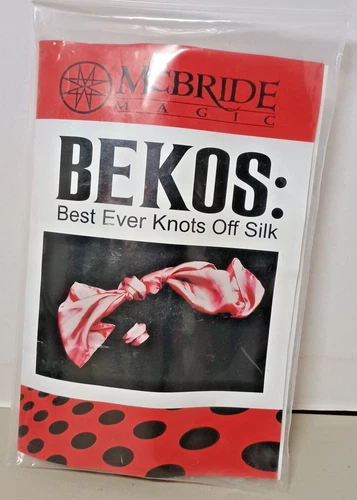 BEKOS RED by Jeff McBride & Alan Wong.  Best Ever Knot Off Silk. Red