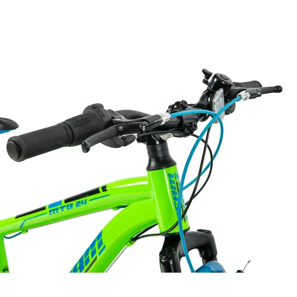 24 Inch Team Mountain Bike Green 18 Speed Steel Frame Alloy Rims - Image 2 of 4