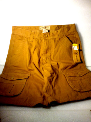 Trees Trails ~ Mens Tan Cargo Shorts ~ SZ 32 NWT