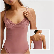 58 NWOT Free People Intimately Somewhere Sometime Bodysuit One Piece Top S