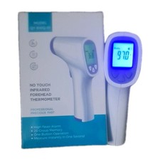No Touch Infrared Forehead Thermometer, High Fever Alarm,
