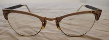 Rose Gold Vintage Cat Eye Glasses Frames. Used. With Leaves