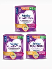 3 Similac Alimentum Infant Baby Powder Hypoallergenic Colic 12.1 Oz Exp 1/27