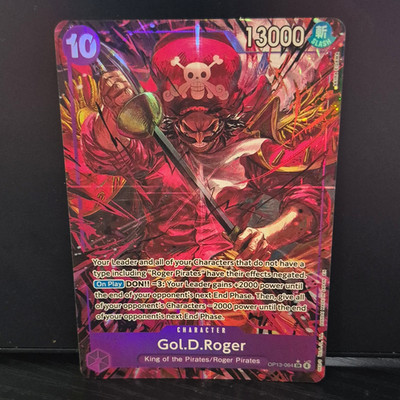 Bandai One Piece Card Game Gol.D.Roger OP13-064 Secret Rare Alt Art Holo EN