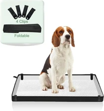 Large Portable Dog L 33'' x 23'' for 10-60lbs Dog, Black 