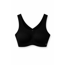 Honeylove Comfort Pullover Bra 1X 40C 40D Black V Neck Wireless Padded Shapewear