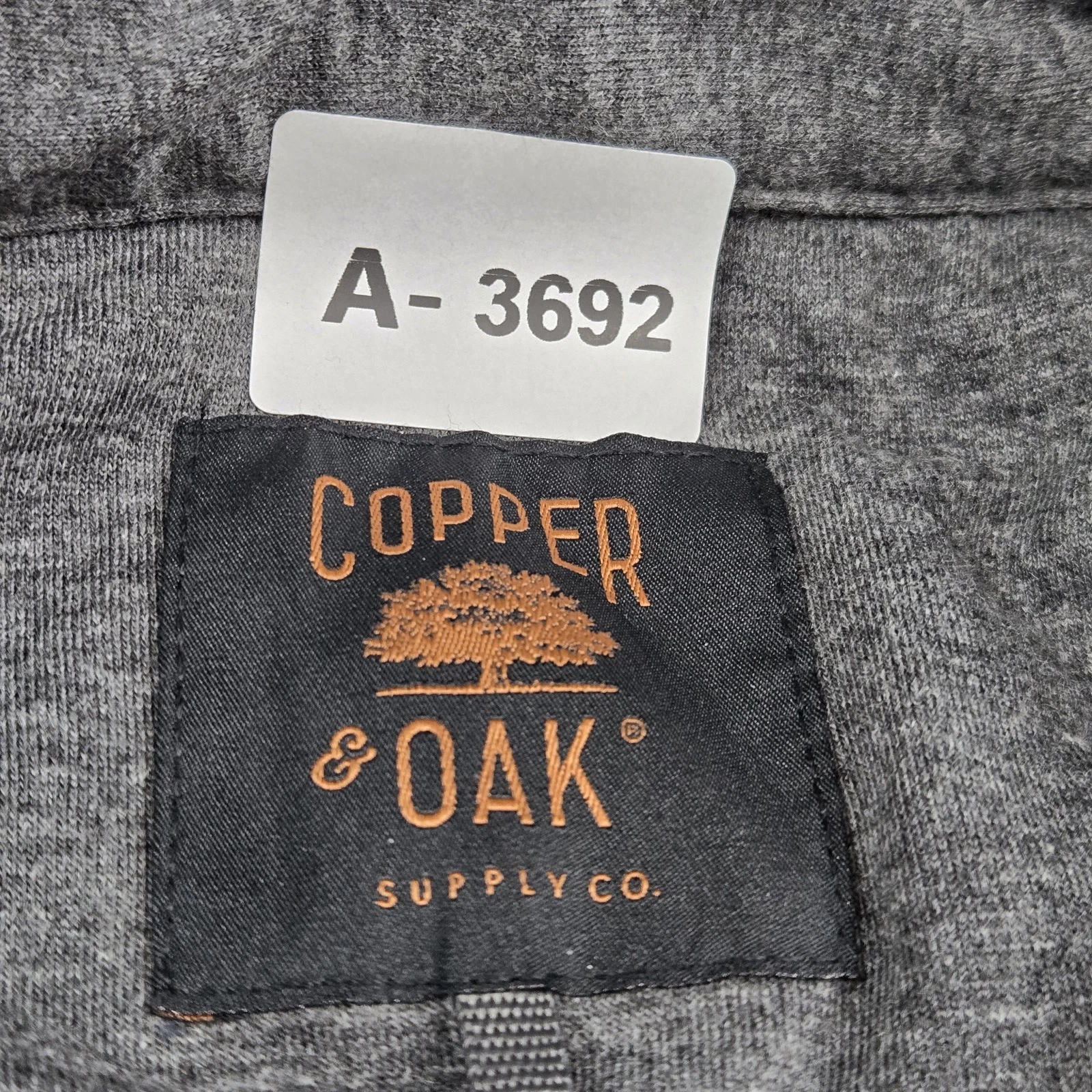 Copper & Oak Supply Co. Men Jacket L Blue Activewear Snap Button Logo NWT image 2