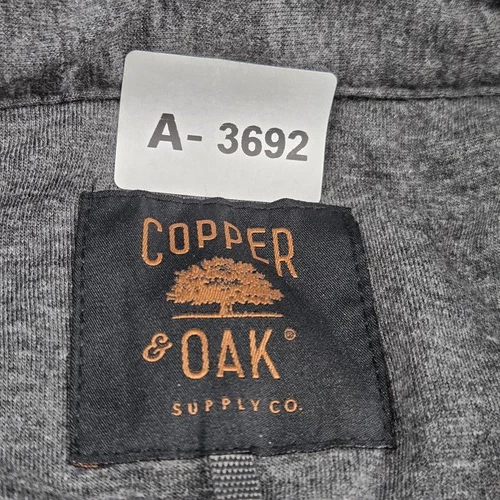Copper & Oak Supply Co. Men Jacket L Blue Activewear Snap Button Logo NWT image 2