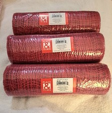 Place  Time Solid RED Deco Mesh Sz 10"x 30ft Craft Wreath Ribbon NEW Lot Of 3