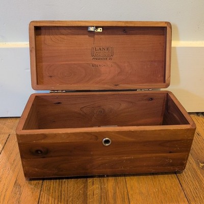 Vintage Lane Cedar Hope Chest Salesman Sample Hinged Trinket Box