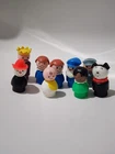 Lot Of 9 Vintage  Fisher-Price Little People Wood /Plastic Figure 2Firefighters