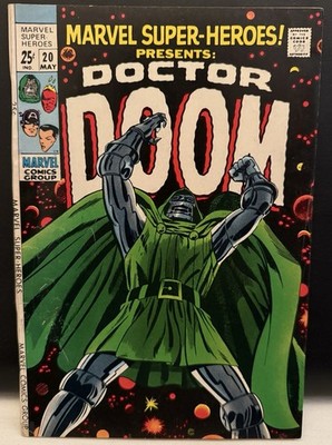 Marvel Super-Heroes #20 Comic Marvel Comics 1st Valeria, Dr Doom Silver Age 5.0