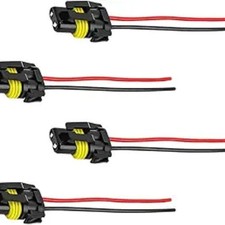 4 PCS 9005 HB3 9006 HB4 9012 Bulb Socket, Headlight Connector - 9005 9006, 4PCS