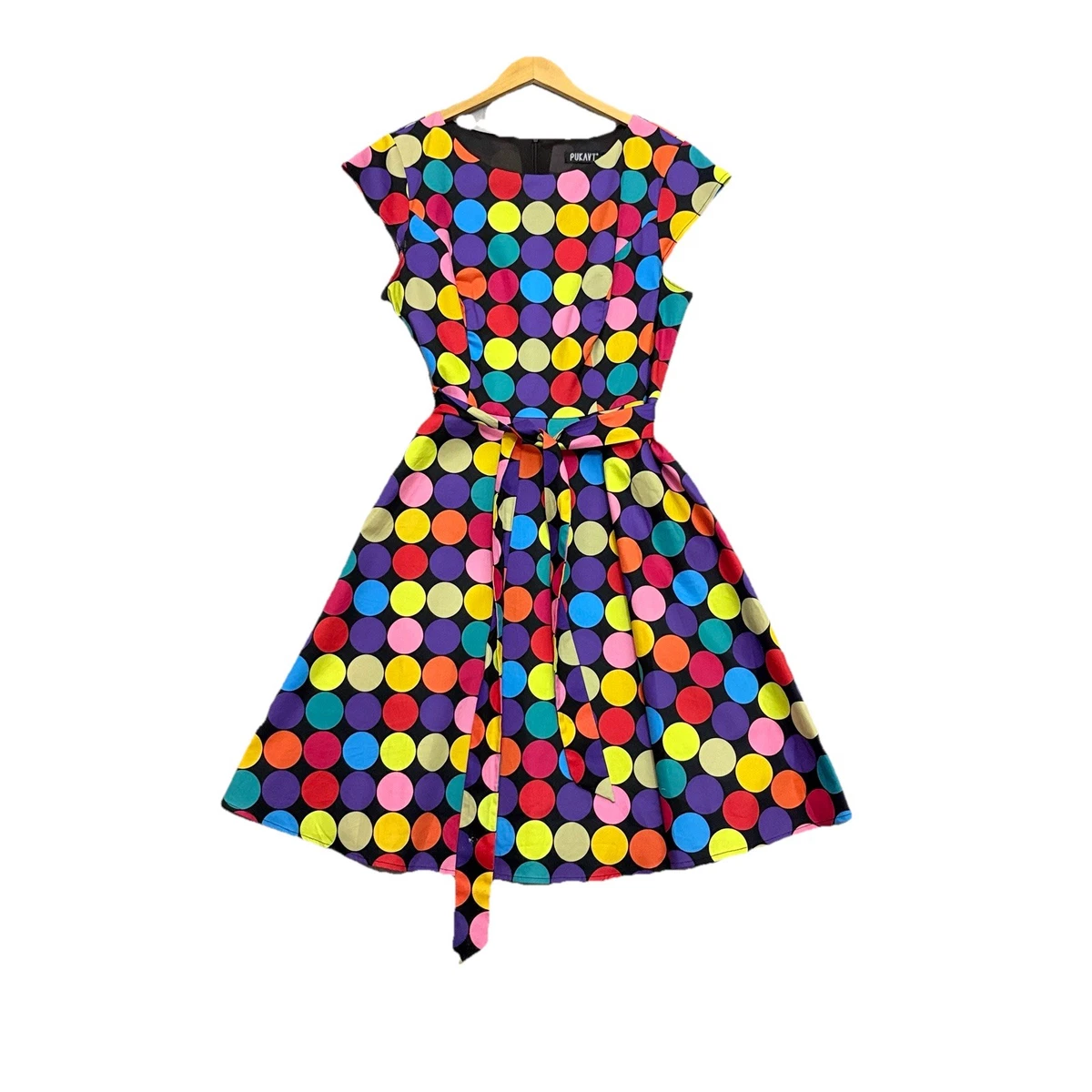 slim fit dress slacks Vintage 1950s Polka Dot Silk Dress – Pickled Vintage main image 0