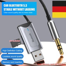 2in1 Wireless Bluetooth 5.3 Sender Empfänger Adapter Audio 3,5mm Klinke Aux DE
