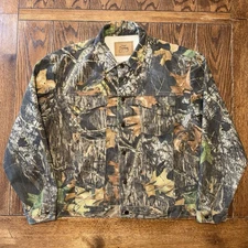 Vtg Wrangler Hero Outdoor Gear Denim Mens XL Jacket Hunting Mossy Oaks Camo