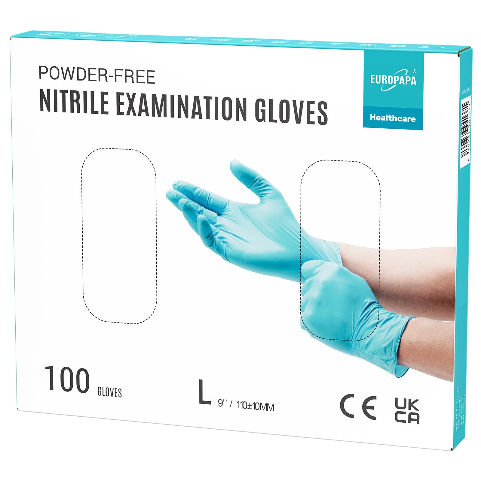 Gants jetables en nitrile contre les allergies lot de 100 gants fins non poudrés