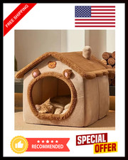 Foldable Pet House Removable Washable Cat House Puppy Cave Sofa Bed House M size