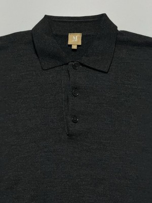 März Feinstrick Schurwolle Polo Kragen Gr 52 / L Pullover 8717