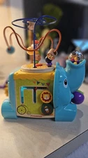 TOP BRIGHT 5-in-1 Elephant Activity Cube w/Removable Bead Maze Toy for Toddlers