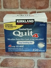 Quit 4 mg Gum Ice Mint Nicotine Stop Smoking Aid 150ct Exp 02/26