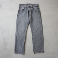 Levis 501 Jeans 32x30 Mens Grey Stonewash Straight Leg Denim Vintage Y2K