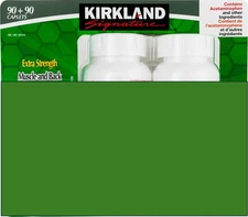 Kirkland Extra Strenght Muscle & Back Pain Relief 180 TABS Total
